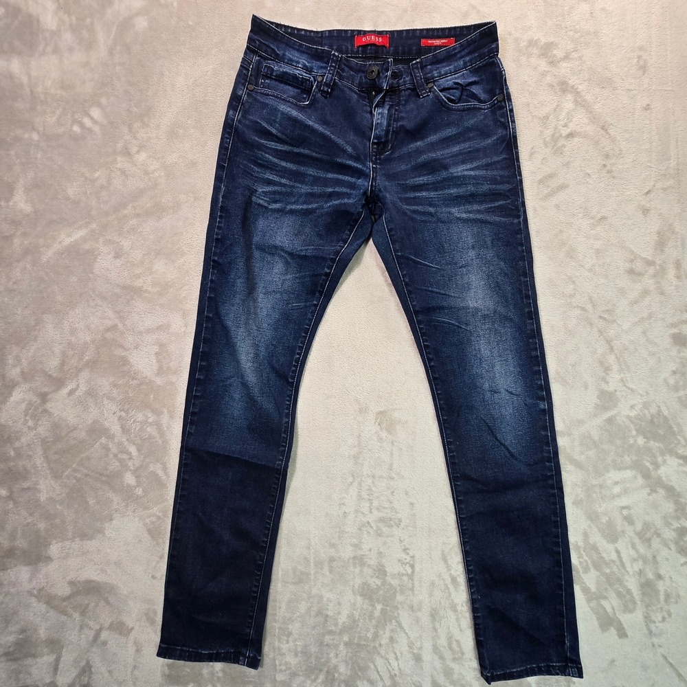 Guess Scotch Fit Medium Rise Skinny Jeans Dark Wash Indigo 29x32 XB2A0530251